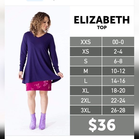 LuLaRoe Elizabeth Tunic - Picture 4 of 4